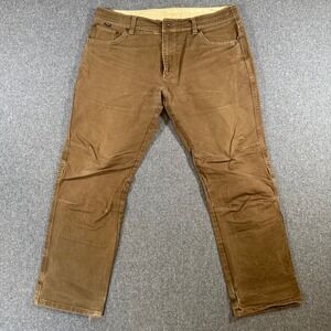 Kuhl Law Pants Mens 36x30 Brown Vintage Patina Dye Cotton Canvas Workwear Hiking